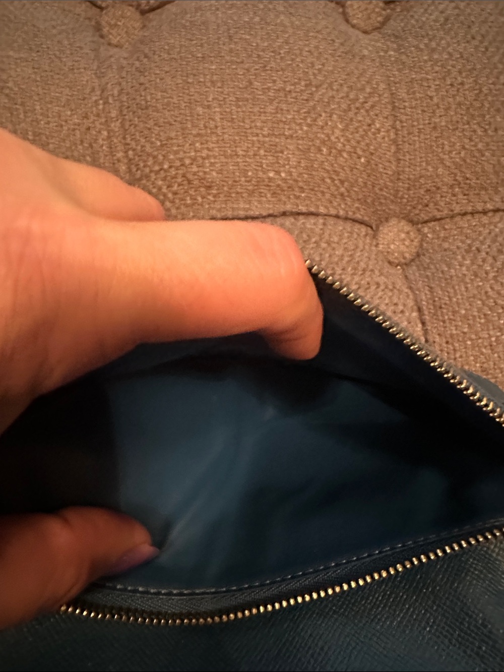 Good condition LV monogram wallet with blue interior - Picture 9 of 11